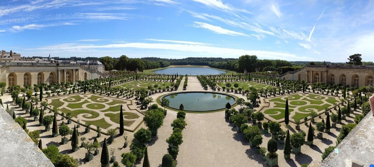 Formal gardens and geometric parterres at the Palace of Versailles